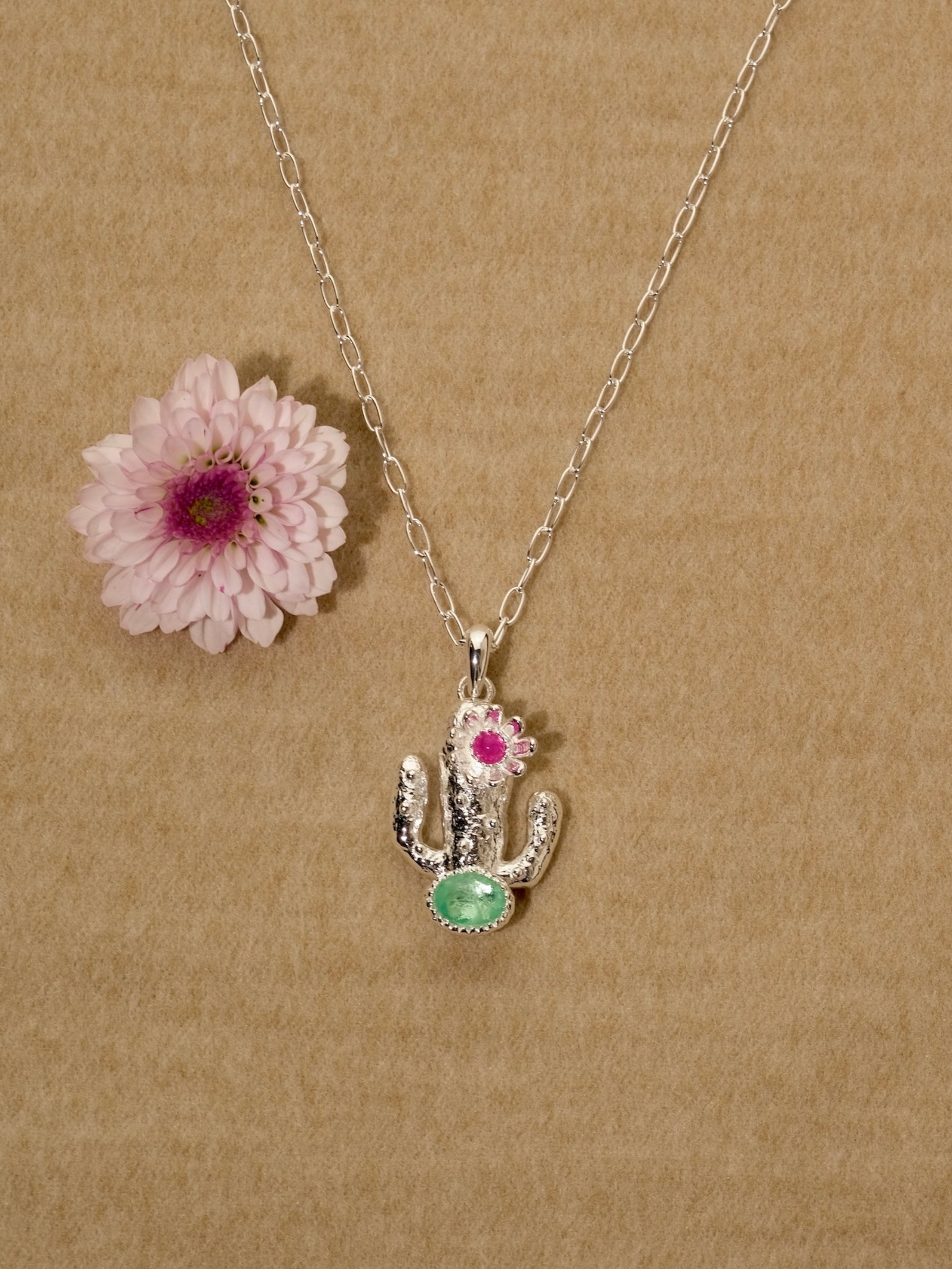 Cactus Pendant Necklace