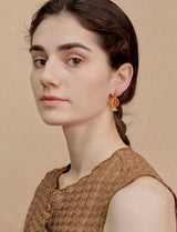 Golden Pomegranate Earrings