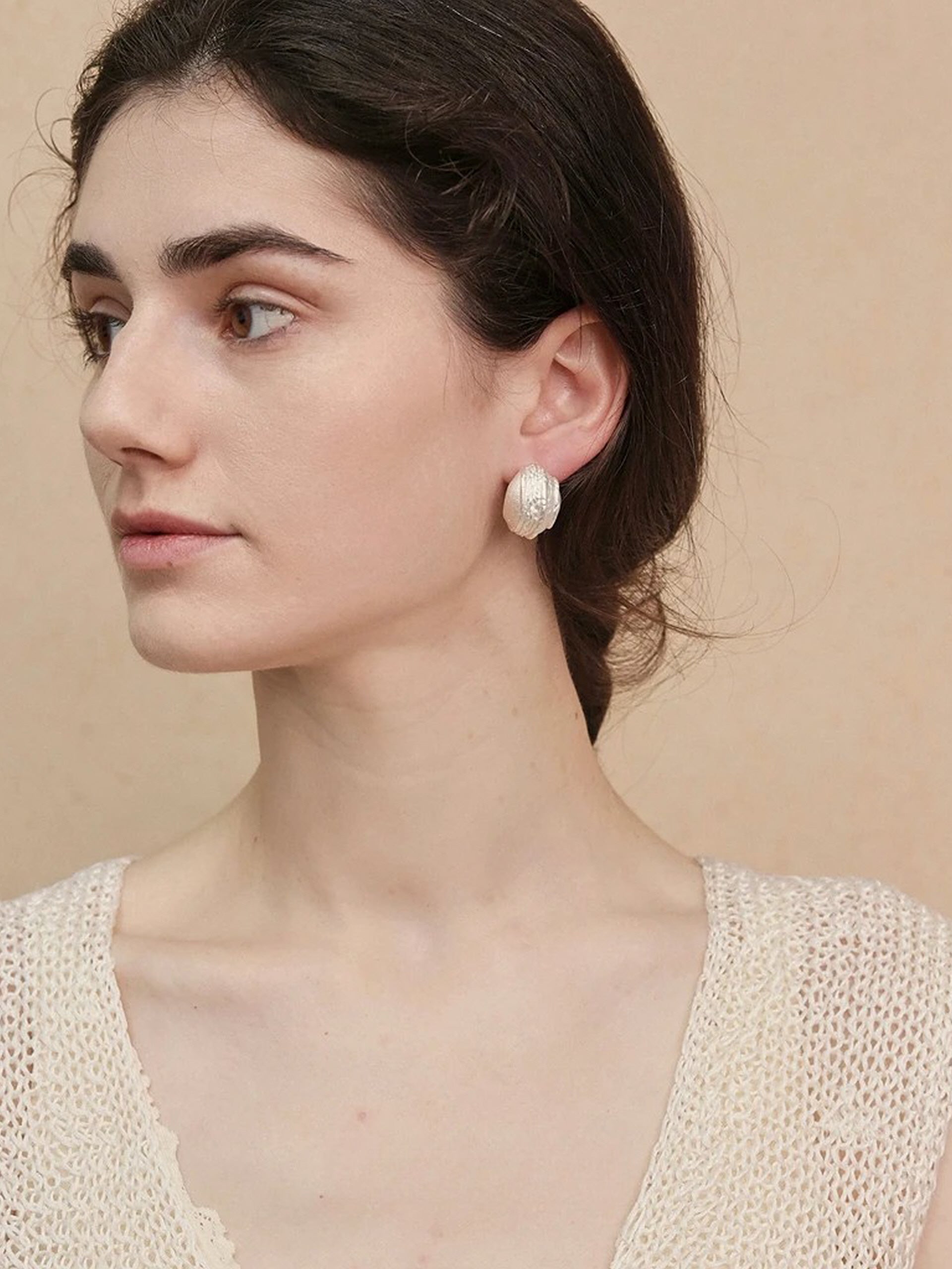 White Wave Earrings