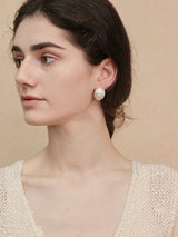 White Wave Earrings