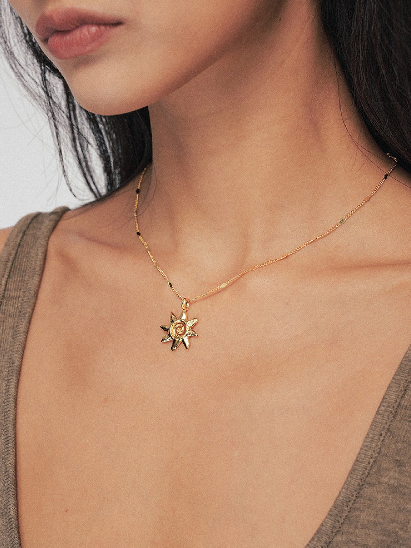 Sun Spiral Necklace