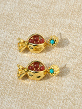 Golden Pomegranate Earrings