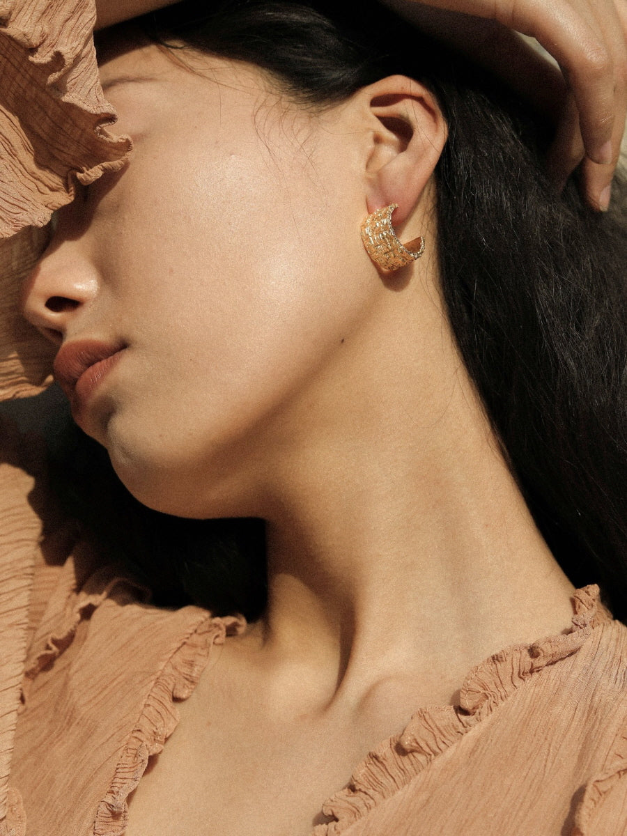 Gold Cuff Earrings