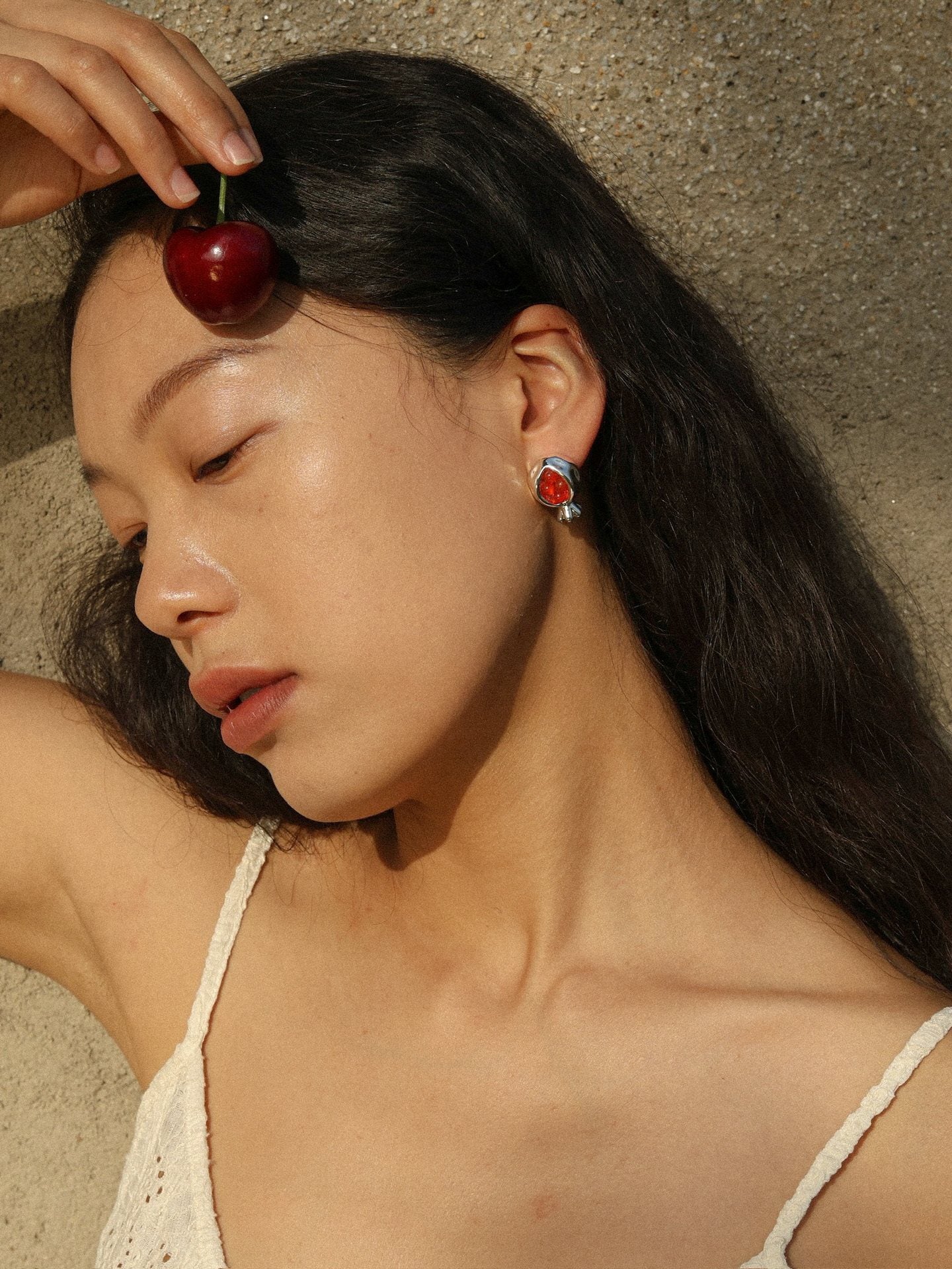 Red Pomegranate Earrings
