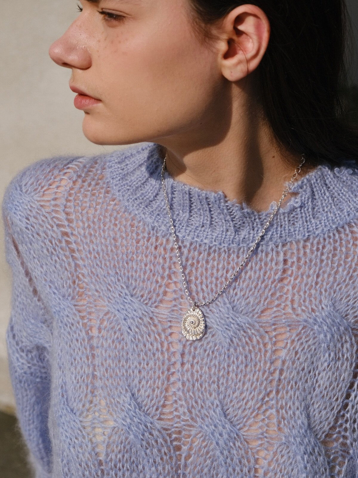 Silver Fossil Necklace
