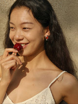 Red Pomegranate Earrings