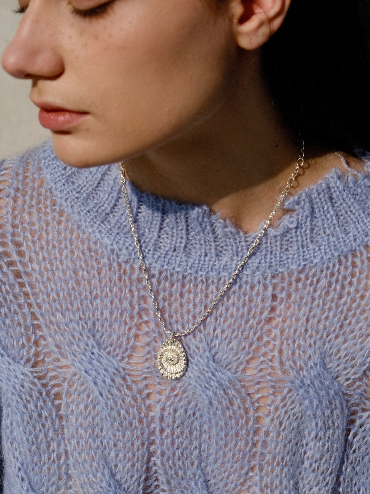 Silver Fossil Necklace