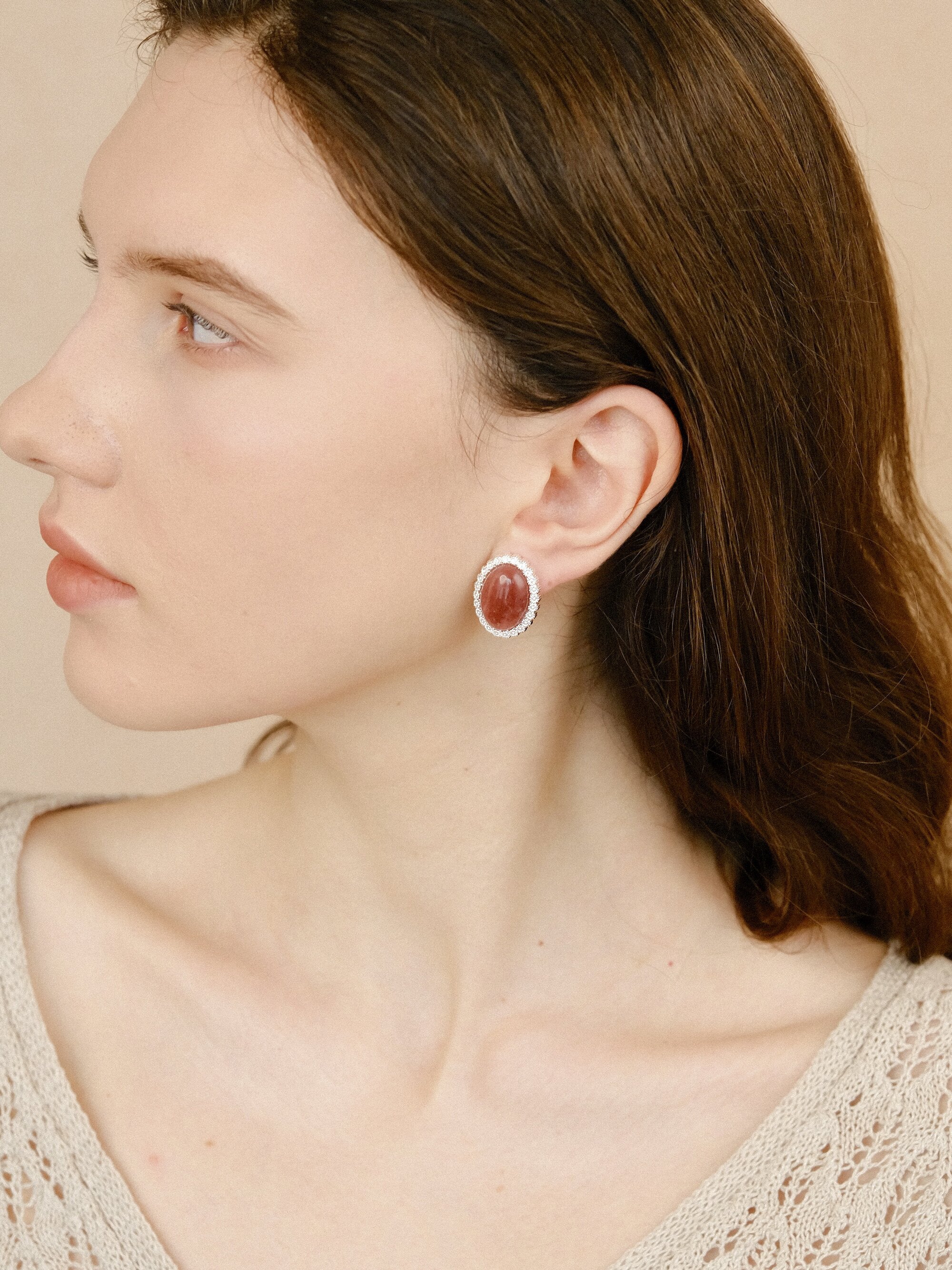 Strawberry Crystal Earrings