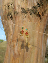 Golden Pomegranate Earrings