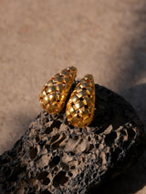 Hammered Drop Earrings