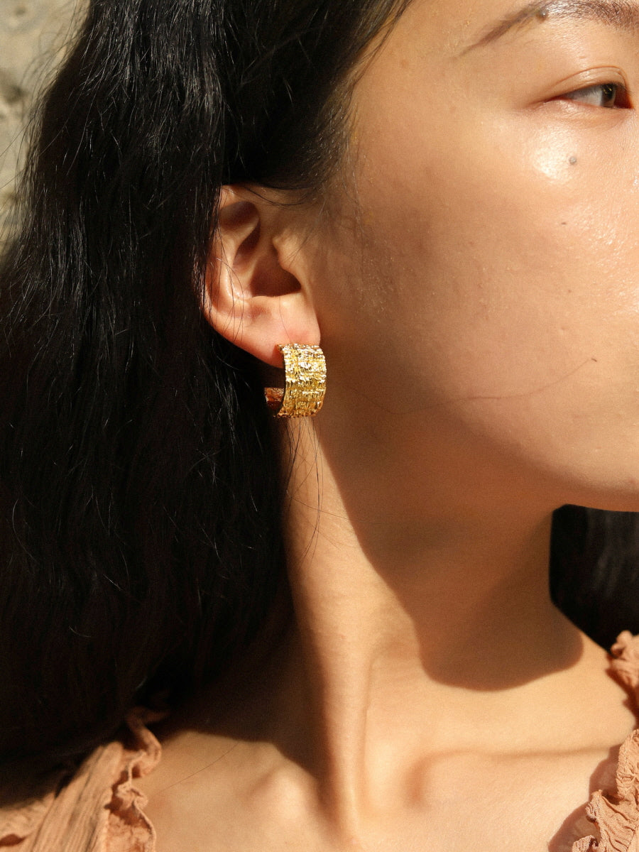 Gold Cuff Earrings