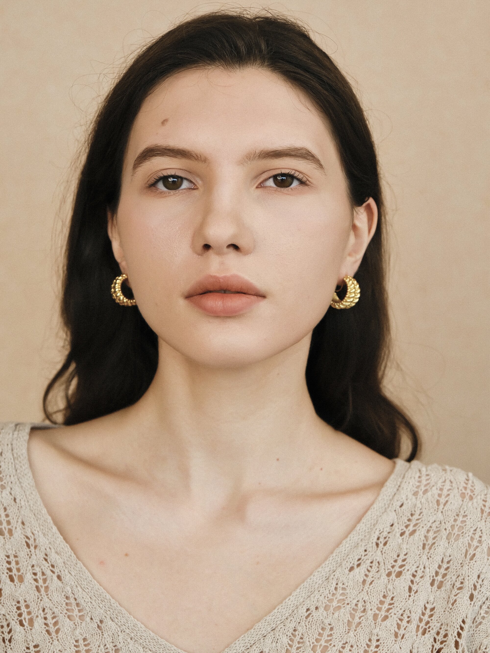 Ribbed Huggie Earrings