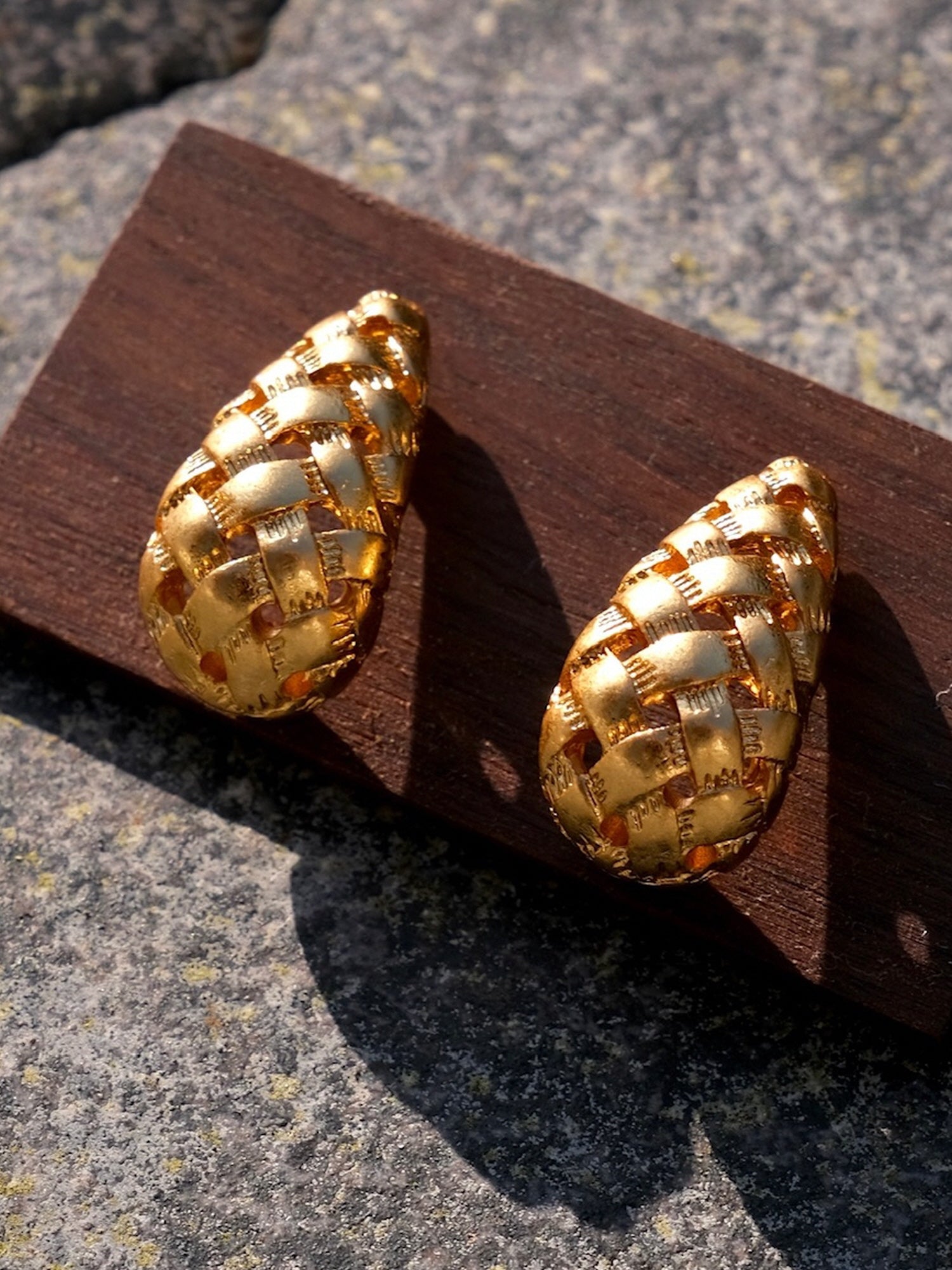 Hammered Drop Earrings