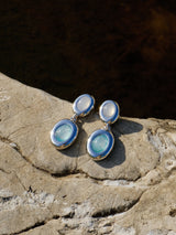 Milky Oval Earrings