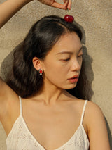 Red Pomegranate Earrings