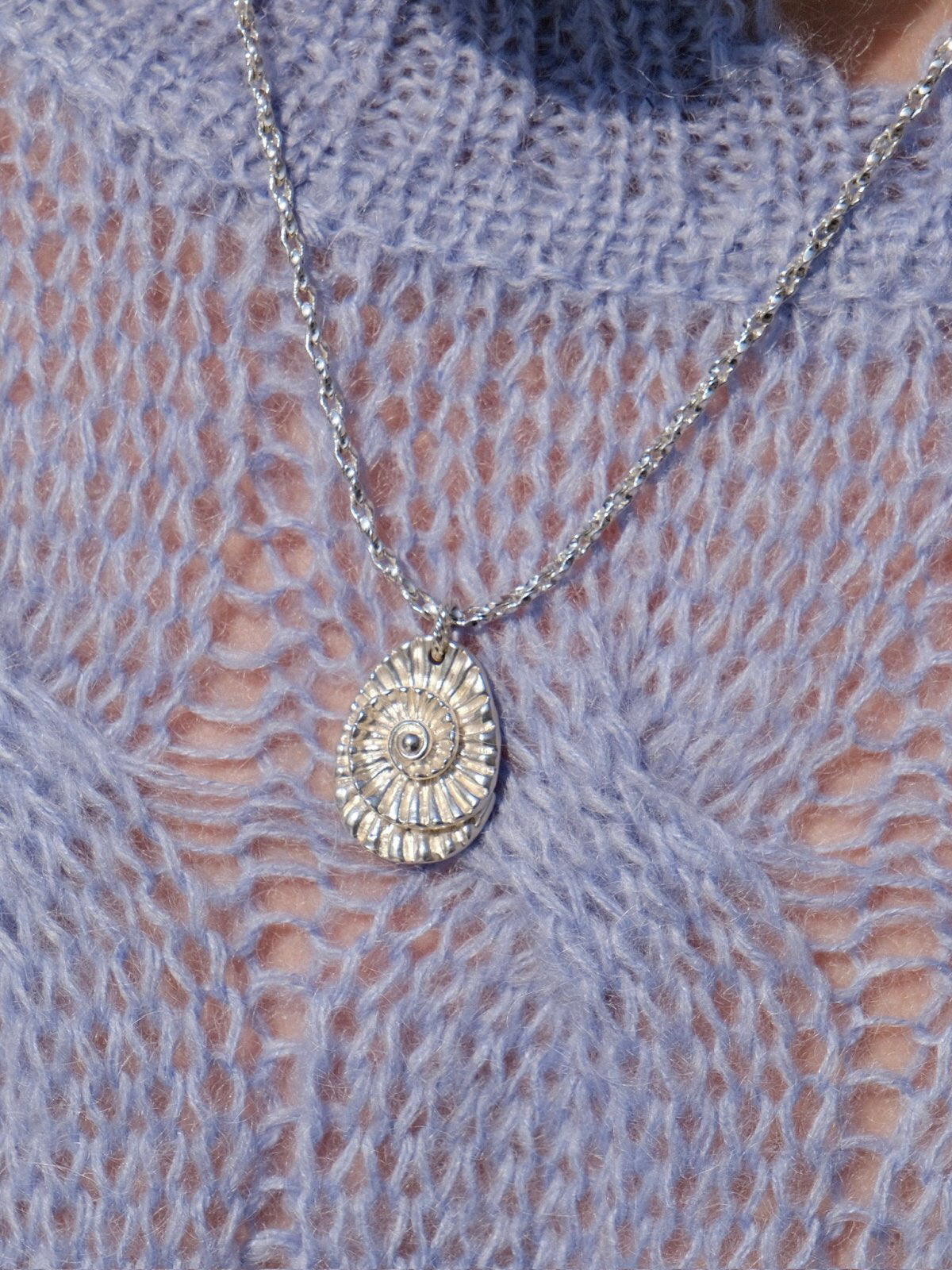 Silver Fossil Necklace