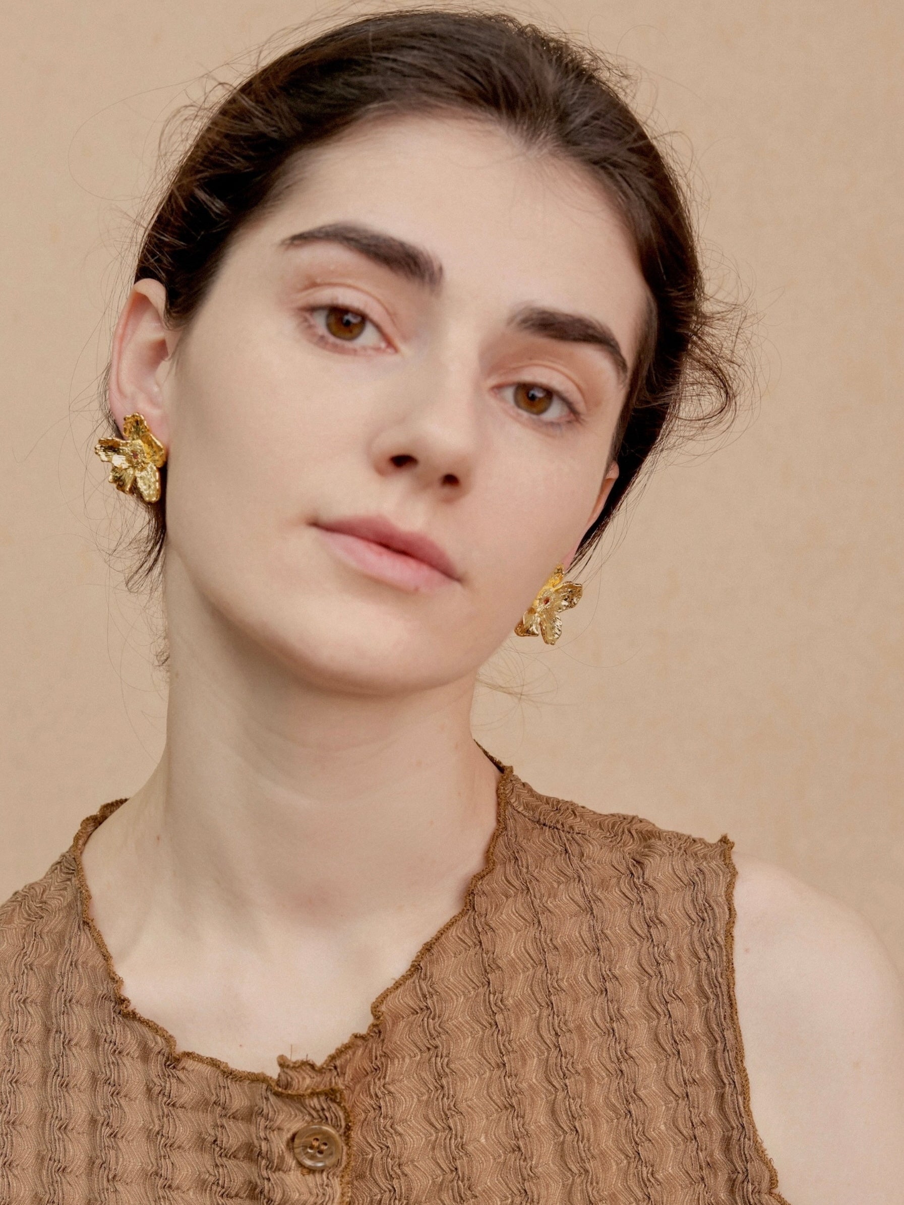 Golden Wildflower Earrings