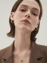 Matte Gold Hoops