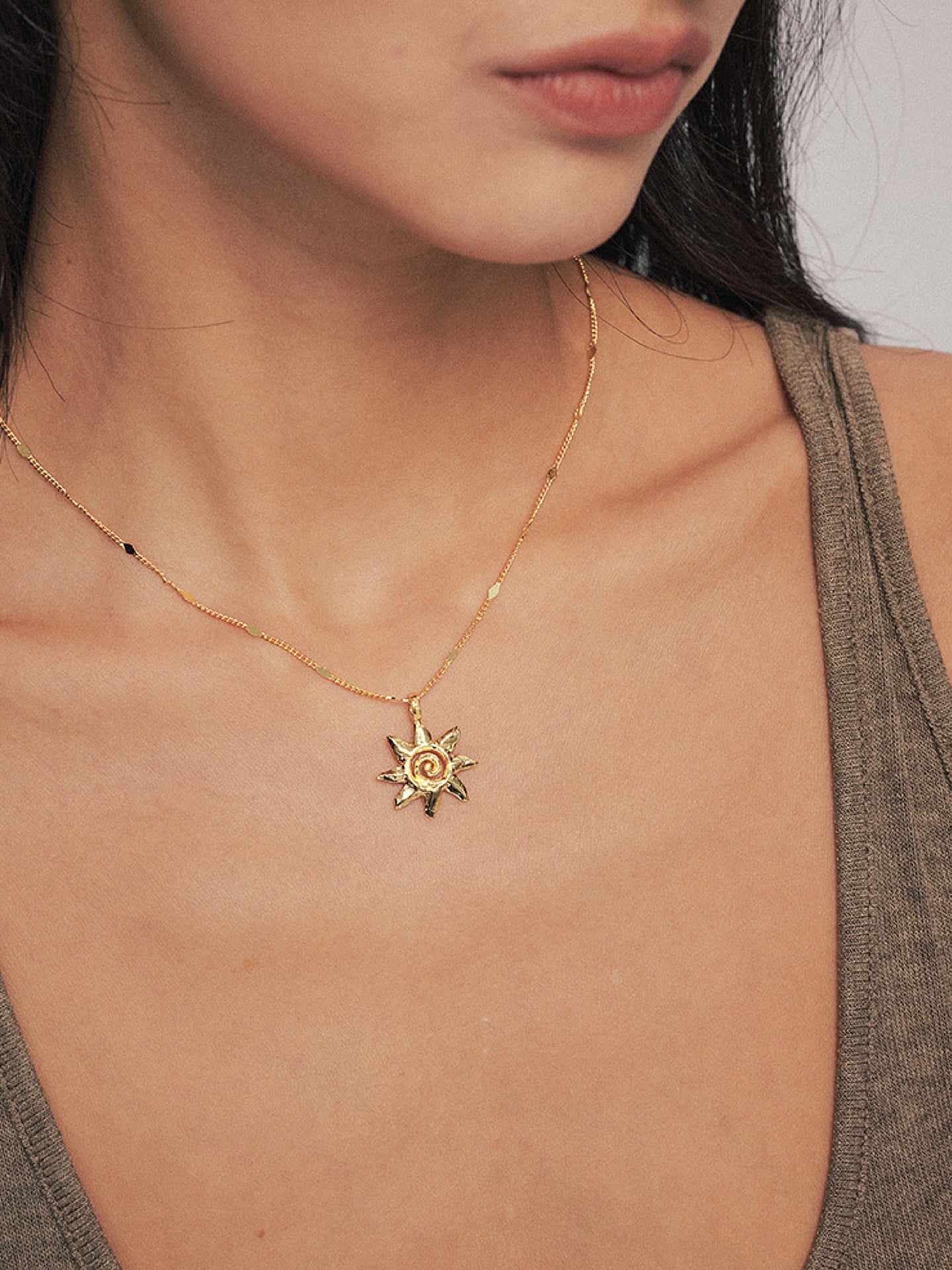 Sun Spiral Necklace