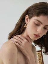 Golden Flower Earrings