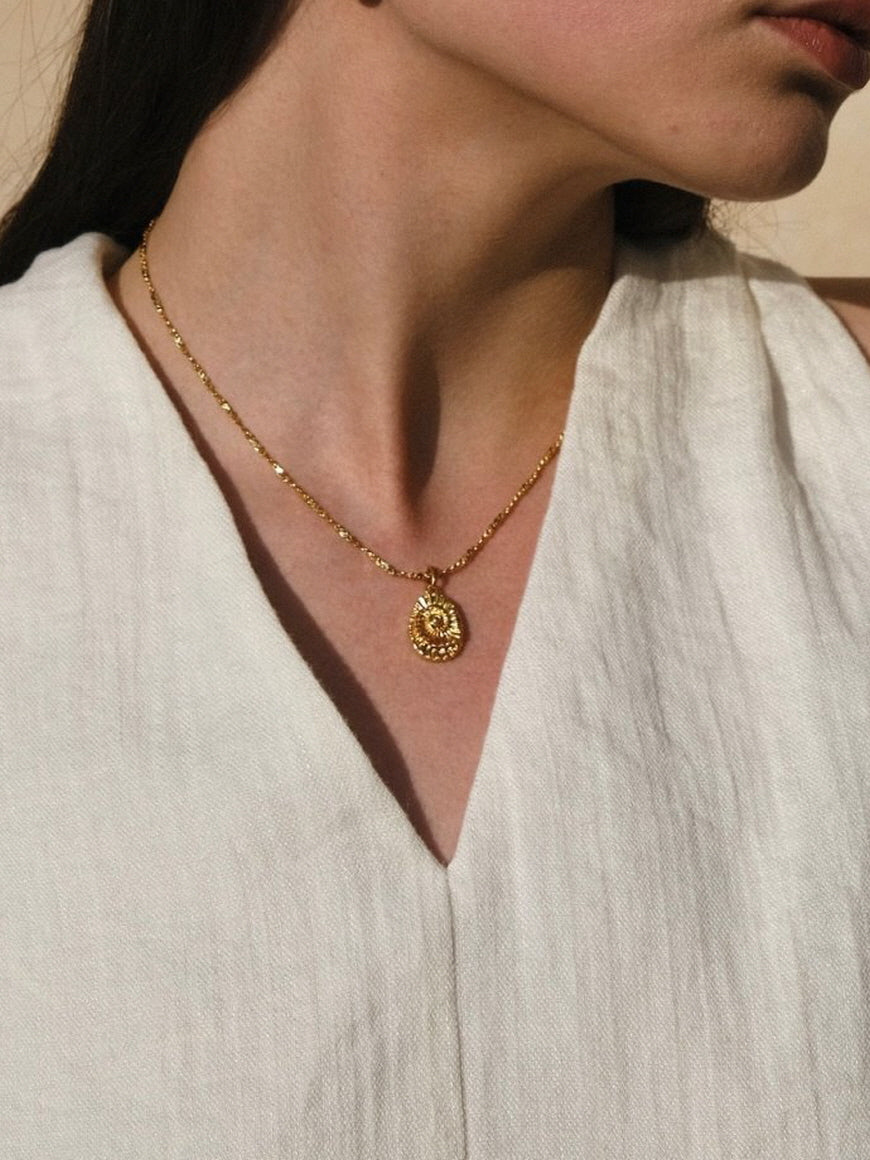 Golden Fossil Necklace