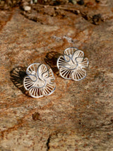 Silver Petal Earrings