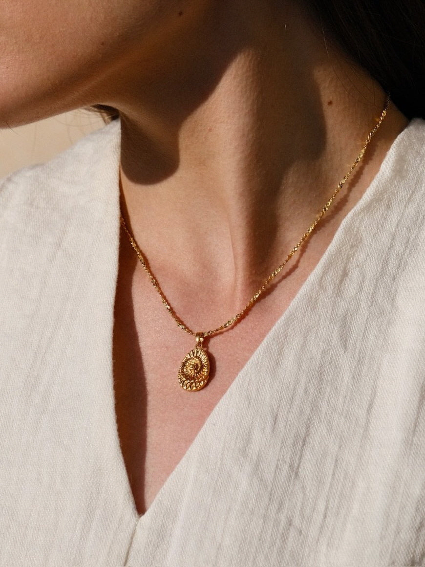 Golden Fossil Necklace