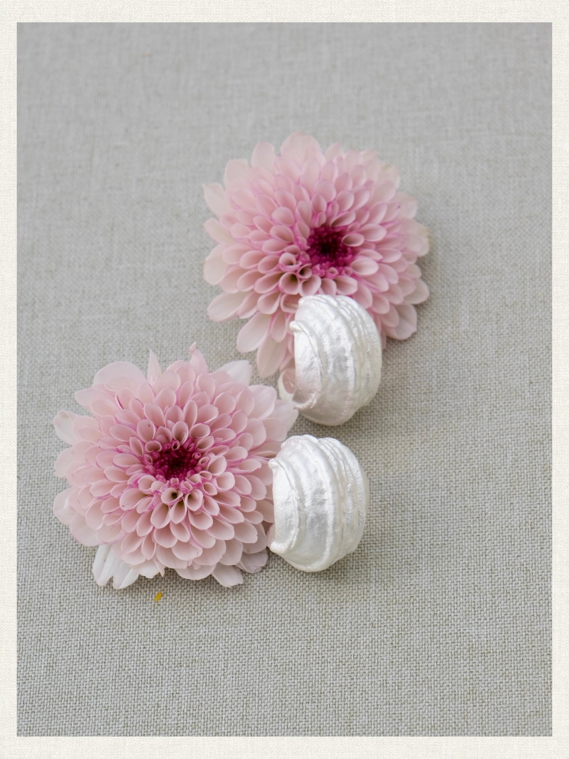 White Wave Earrings