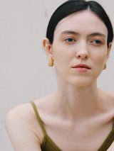 Hammered Drop Earrings