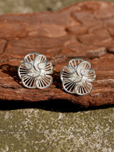 Silver Petal Earrings