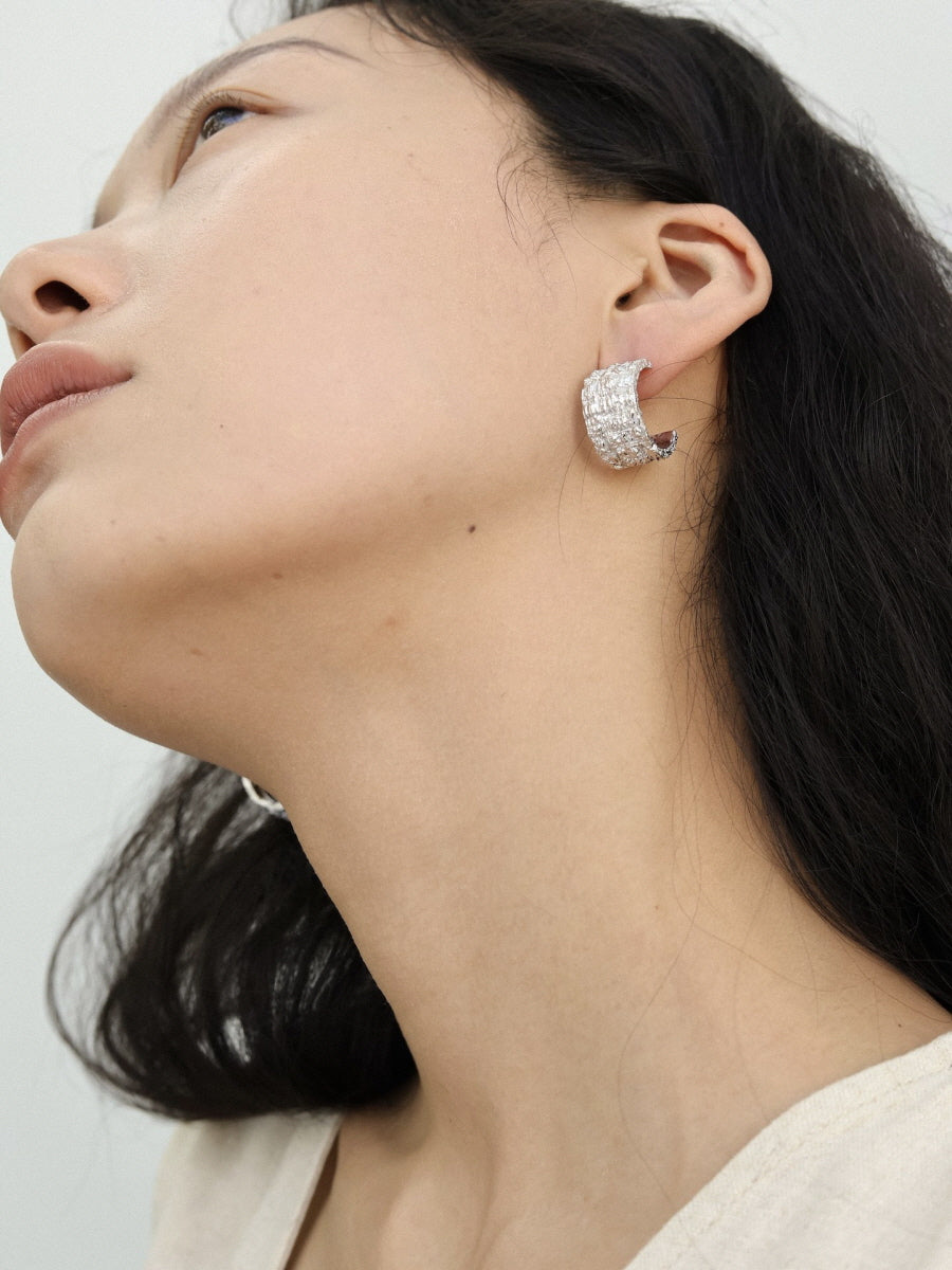 Silver Cuff Earrings