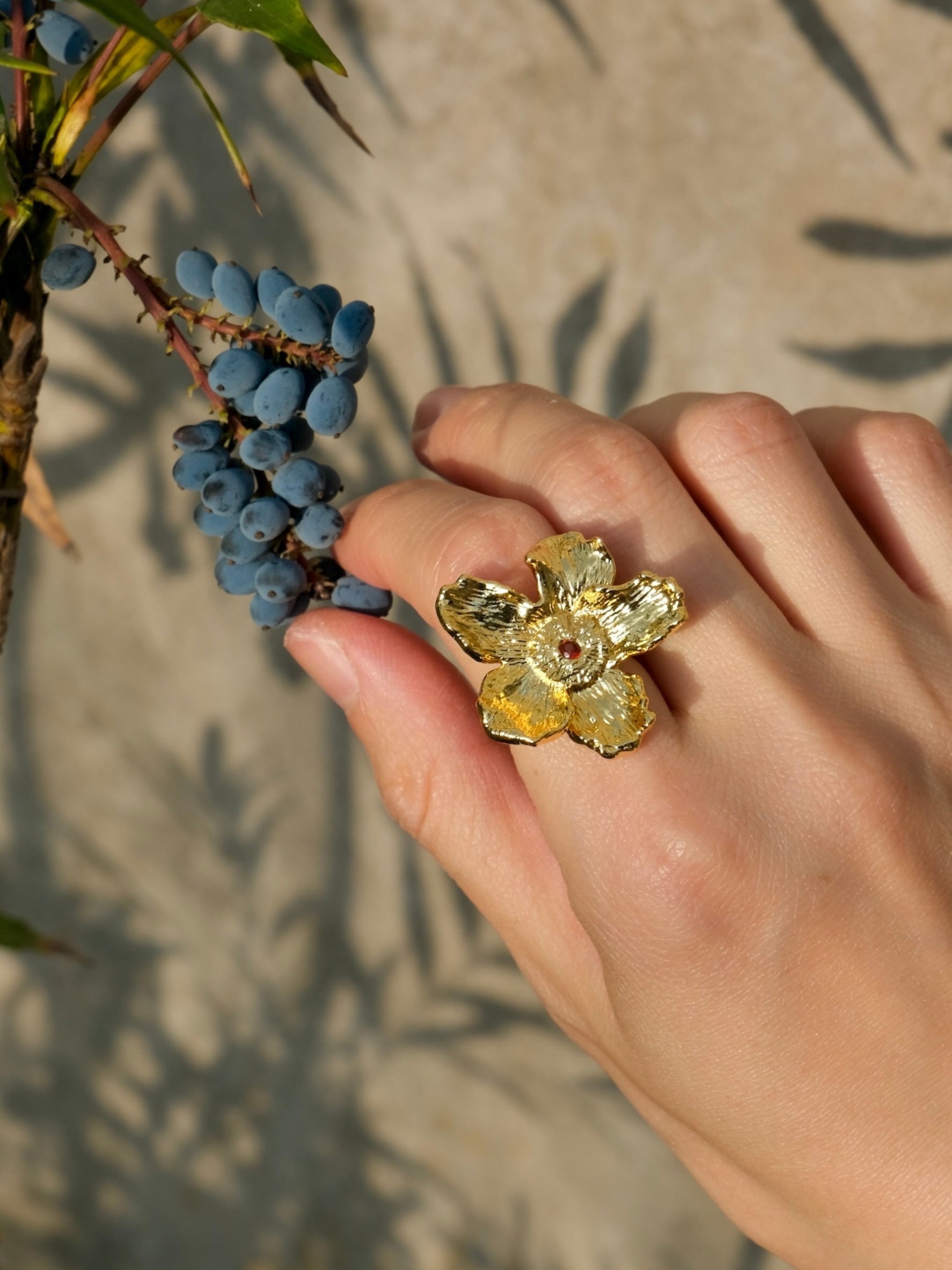Golden Flower Ring