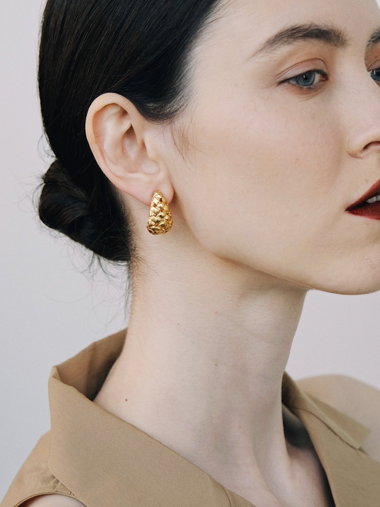 Hammered Drop Earrings