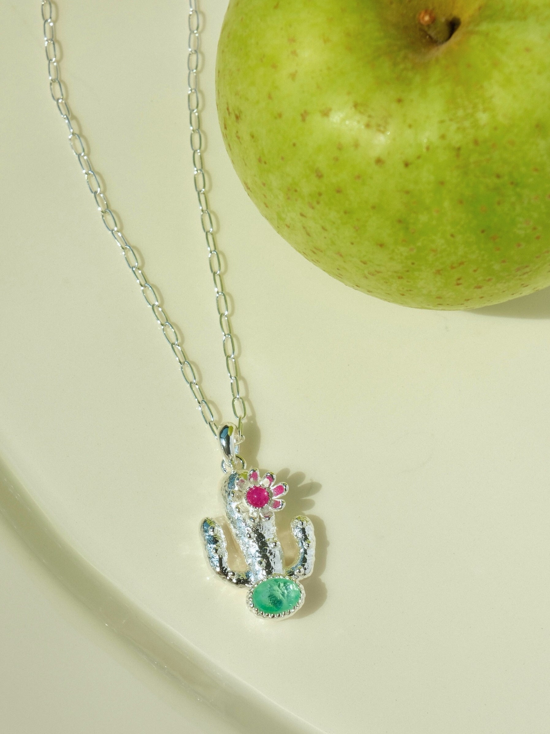 Cactus Pendant Necklace