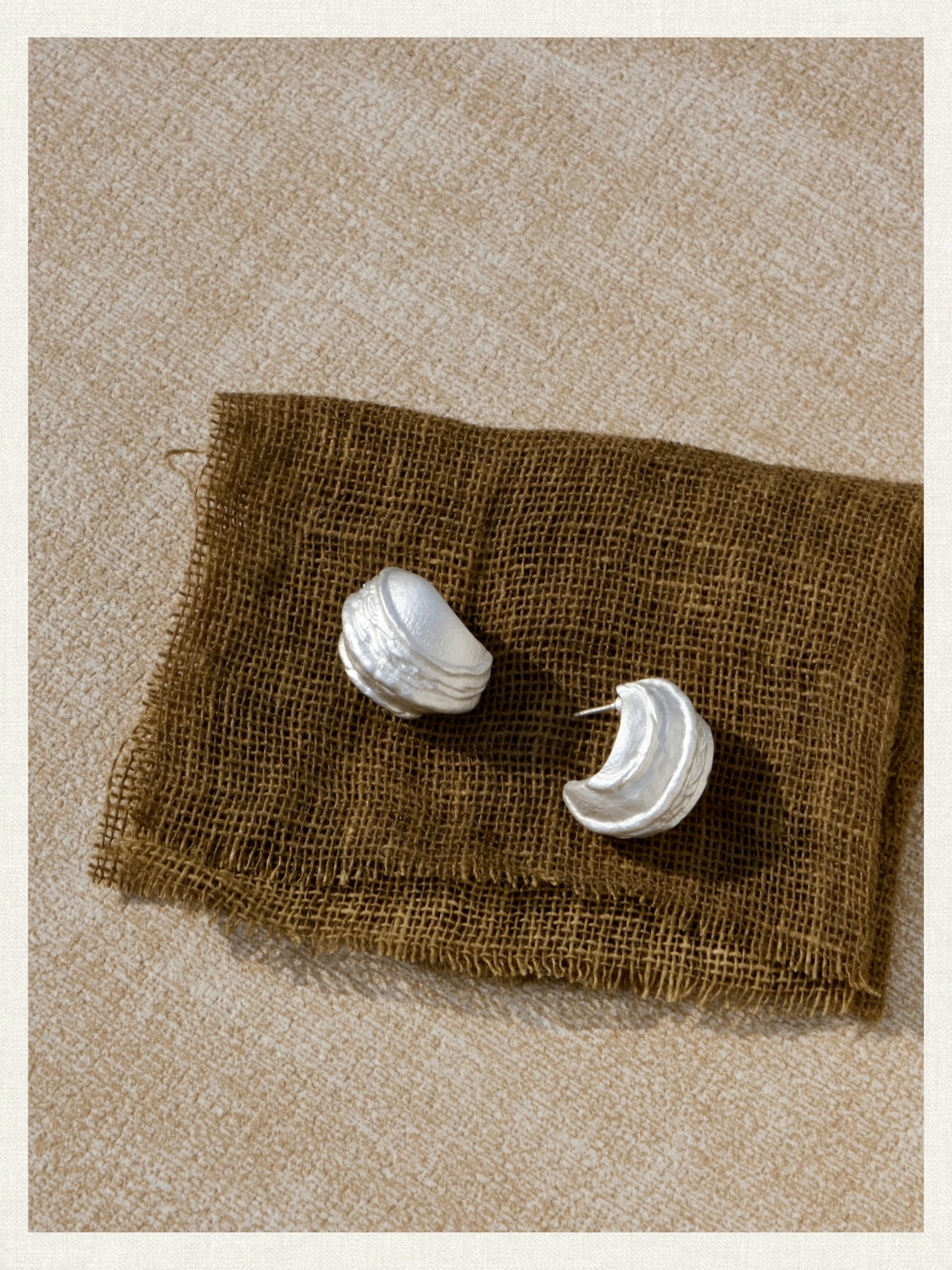 White Wave Earrings