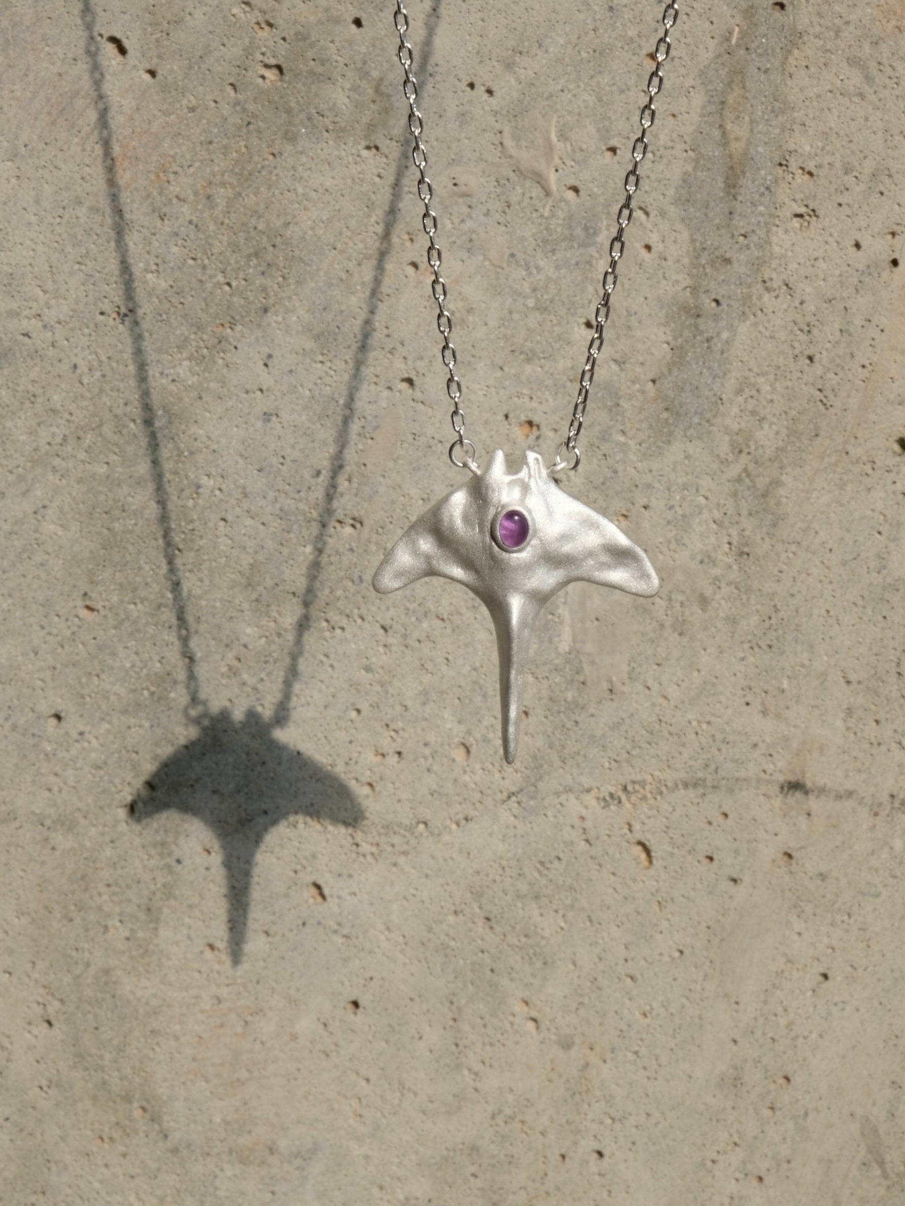 Silver Manta Necklace