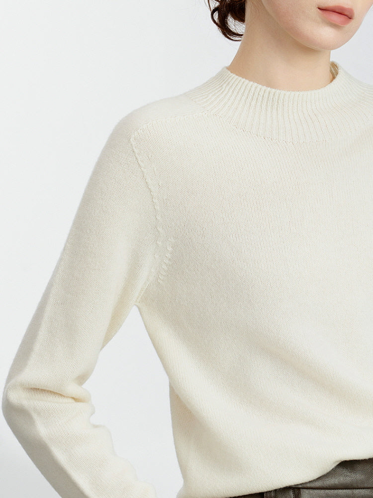 Beige Minimal Knit