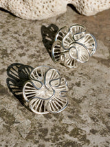 Silver Petal Earrings