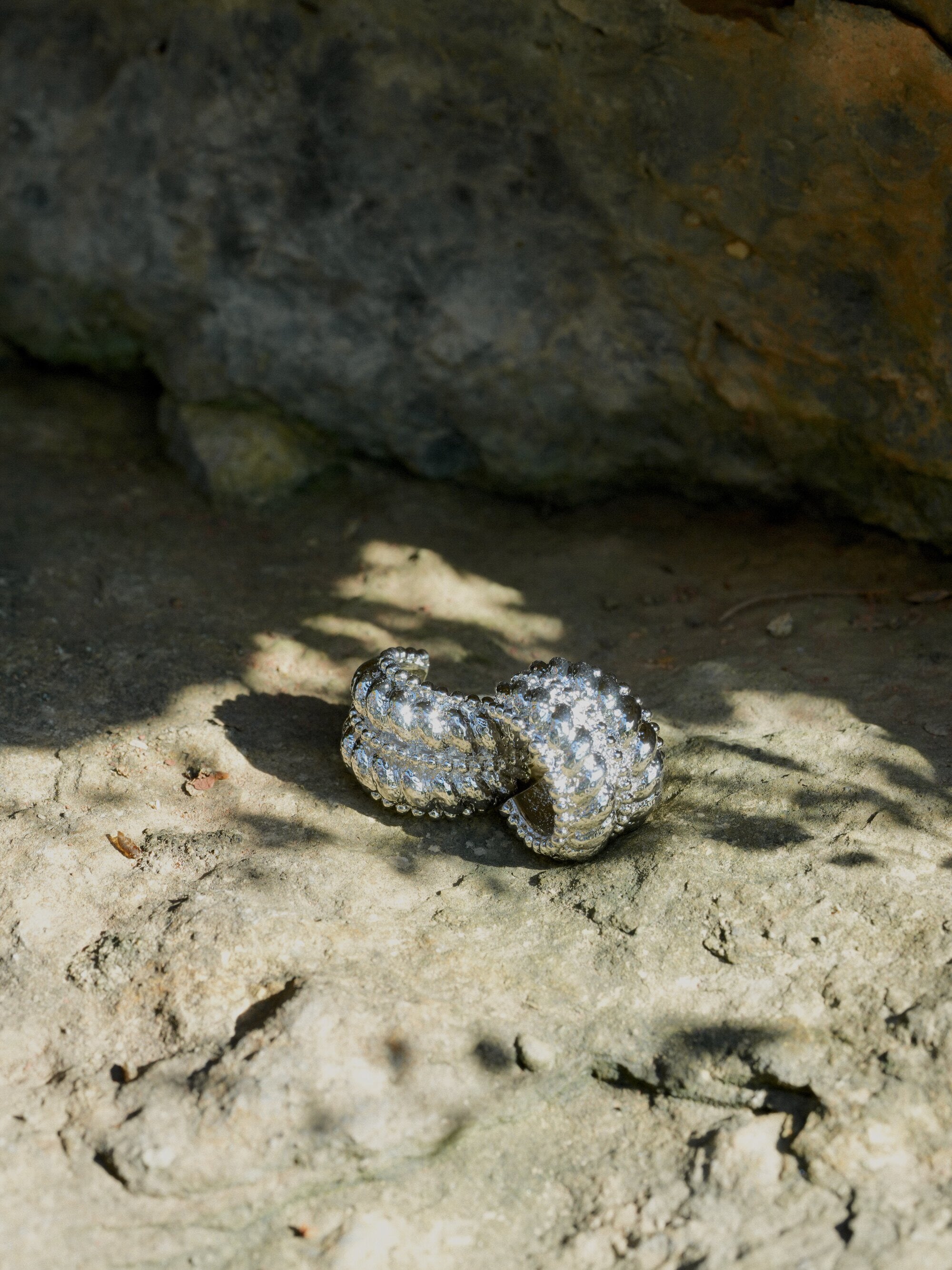 Ribbed Hoop Earrings