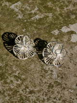 Silver Petal Earrings