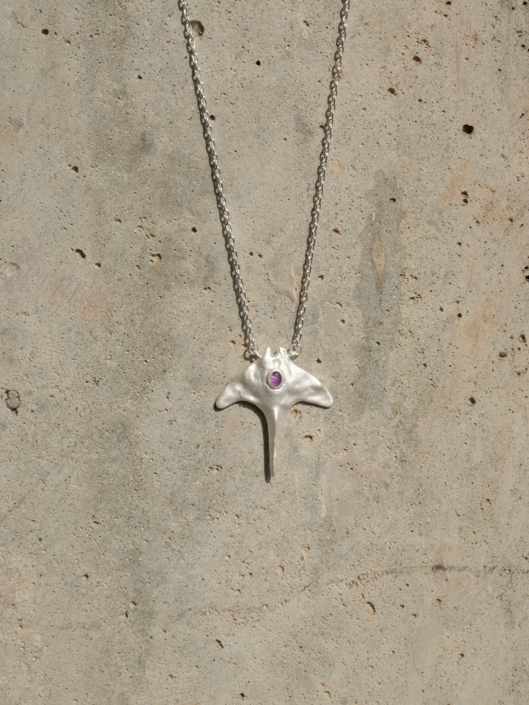 Silver Manta Necklace