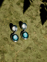 Milky Oval Earrings