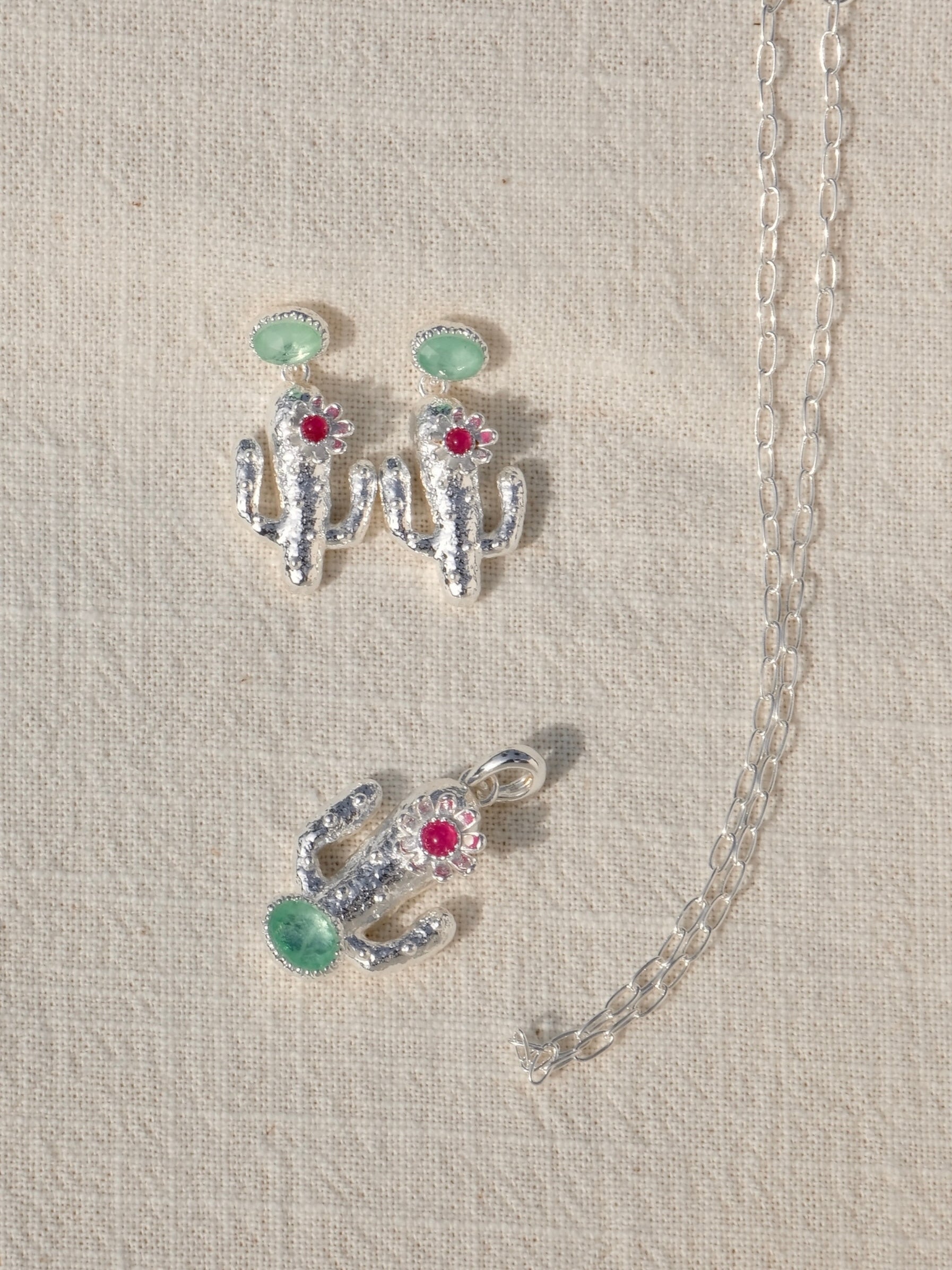 Cactus Pendant Necklace