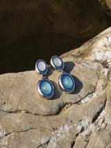 Milky Oval Earrings