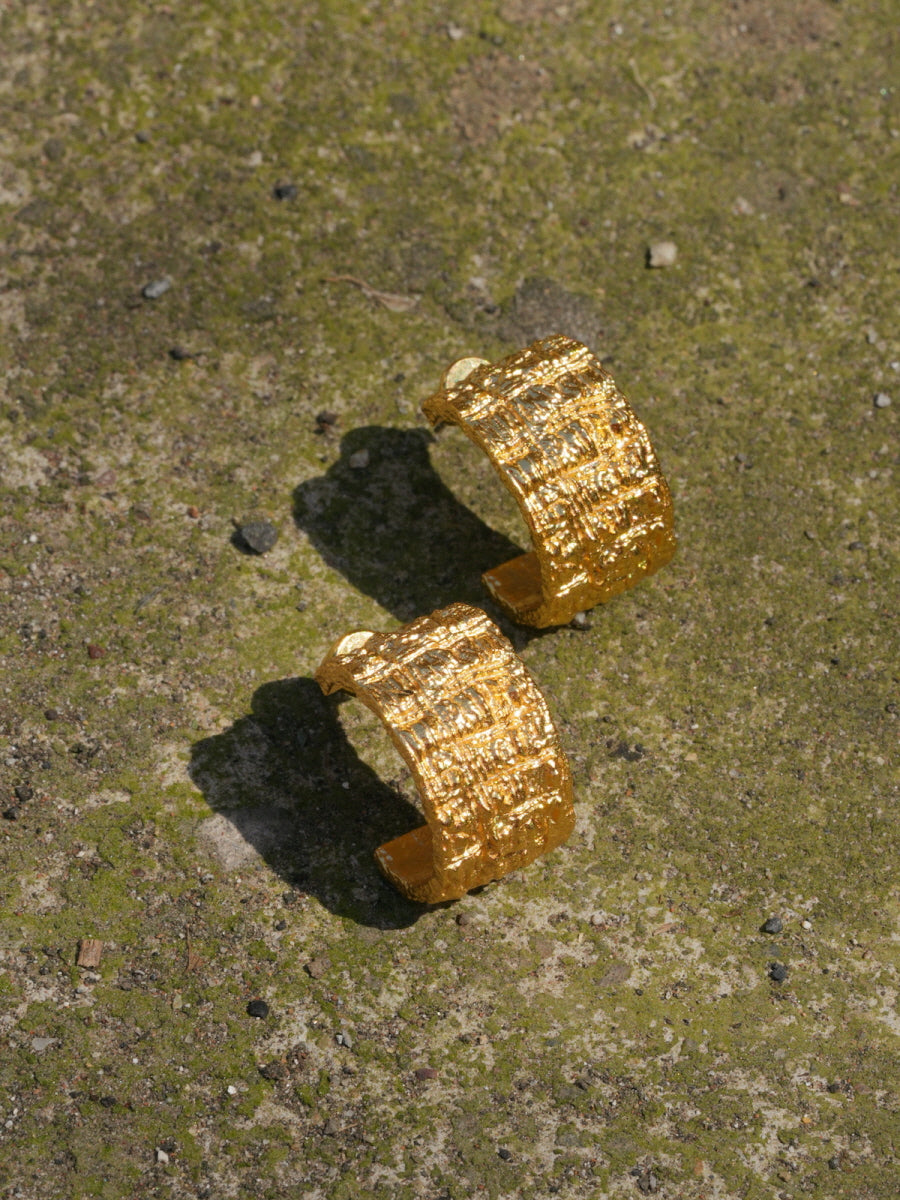 Gold Cuff Earrings