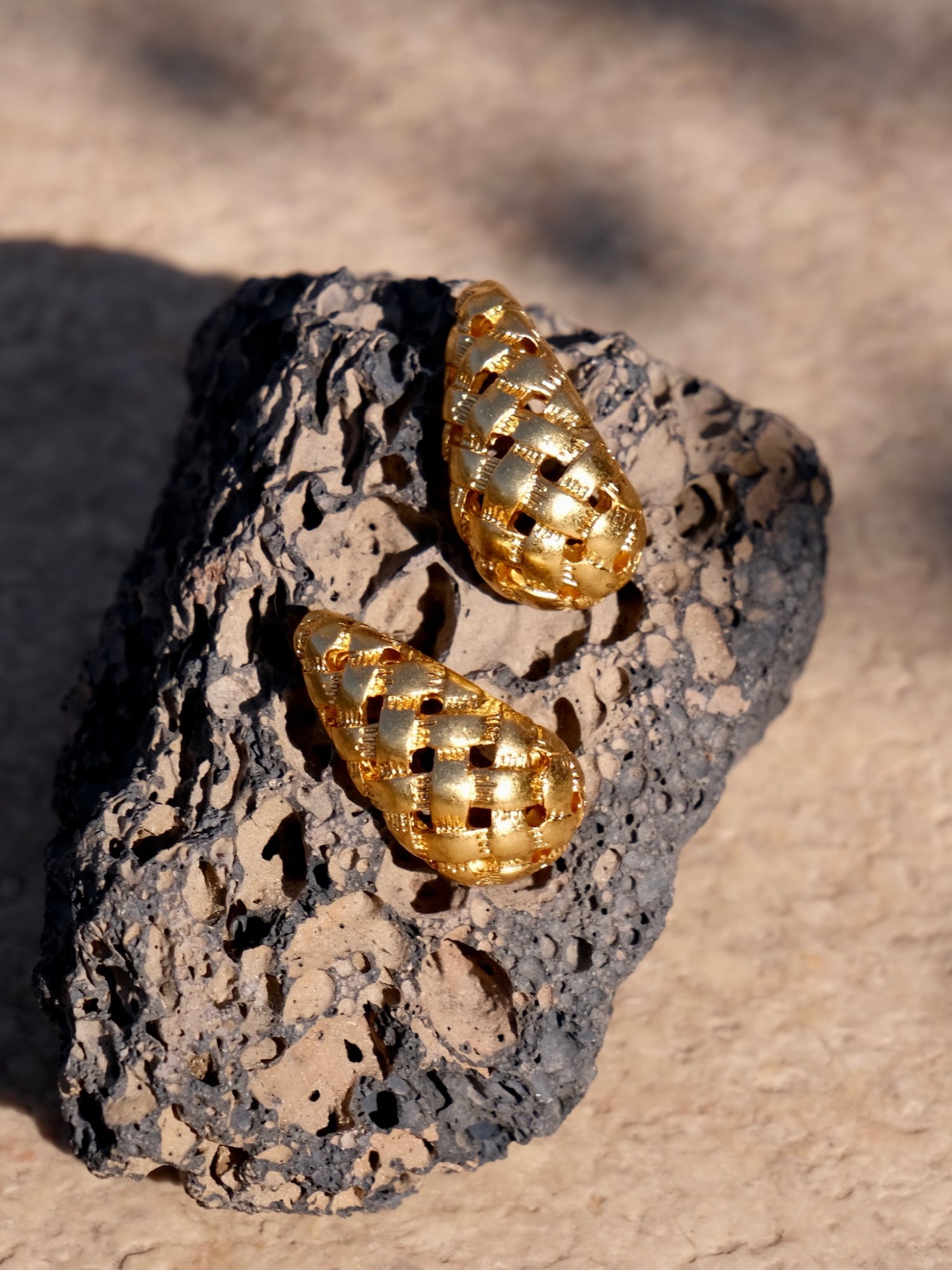 Hammered Drop Earrings