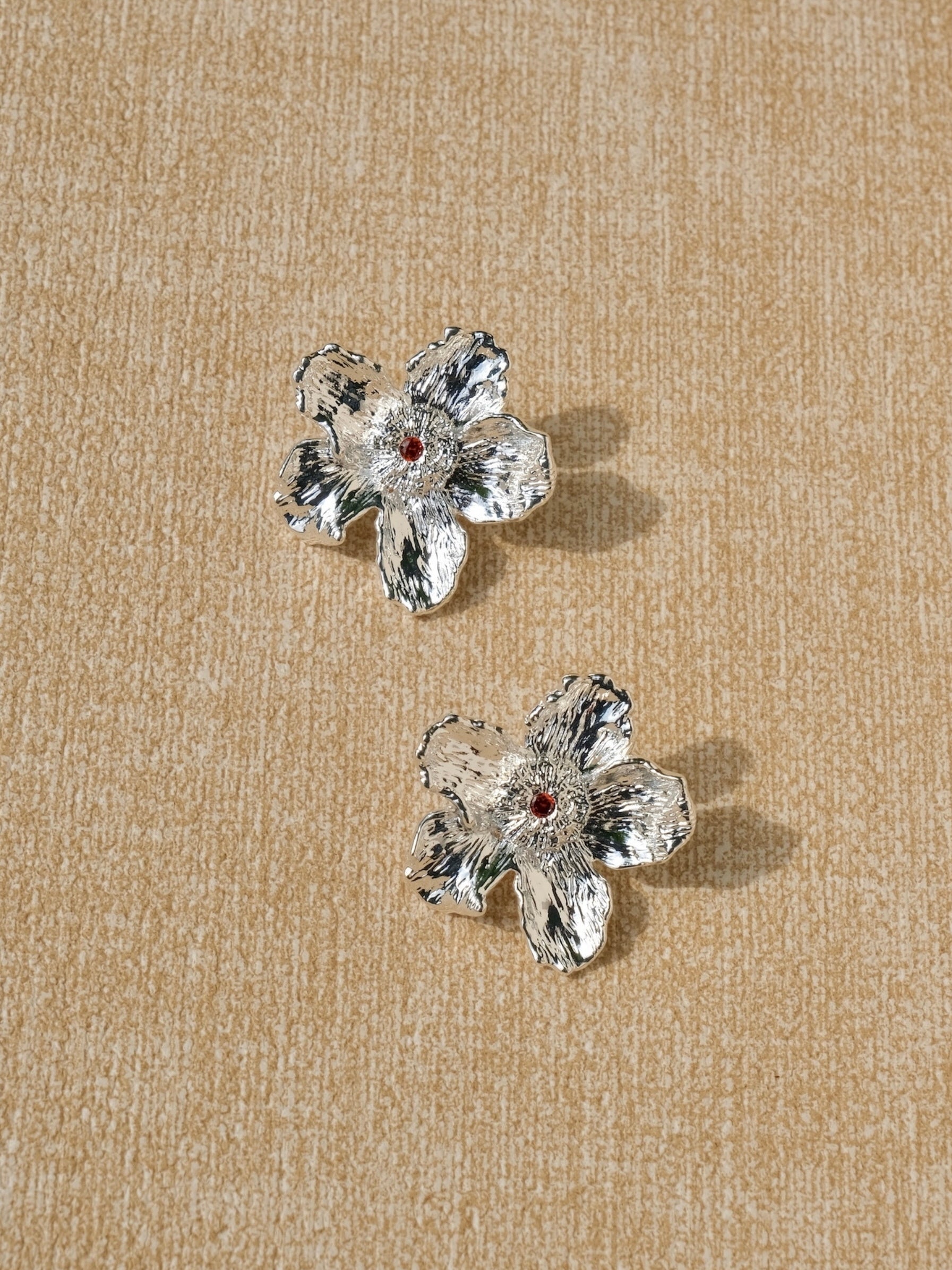 Silver Wildflower Earrings