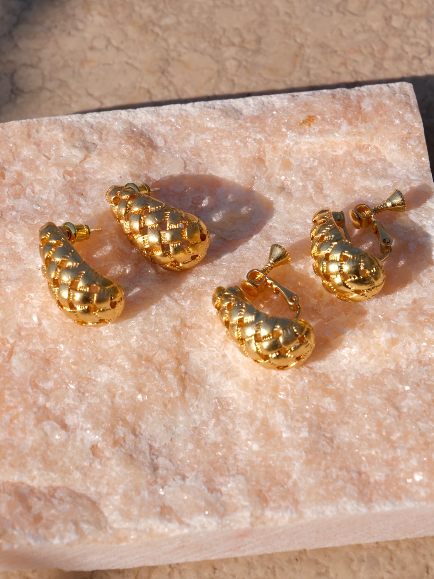 Hammered Drop Earrings