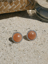 Peach Stone Earrings