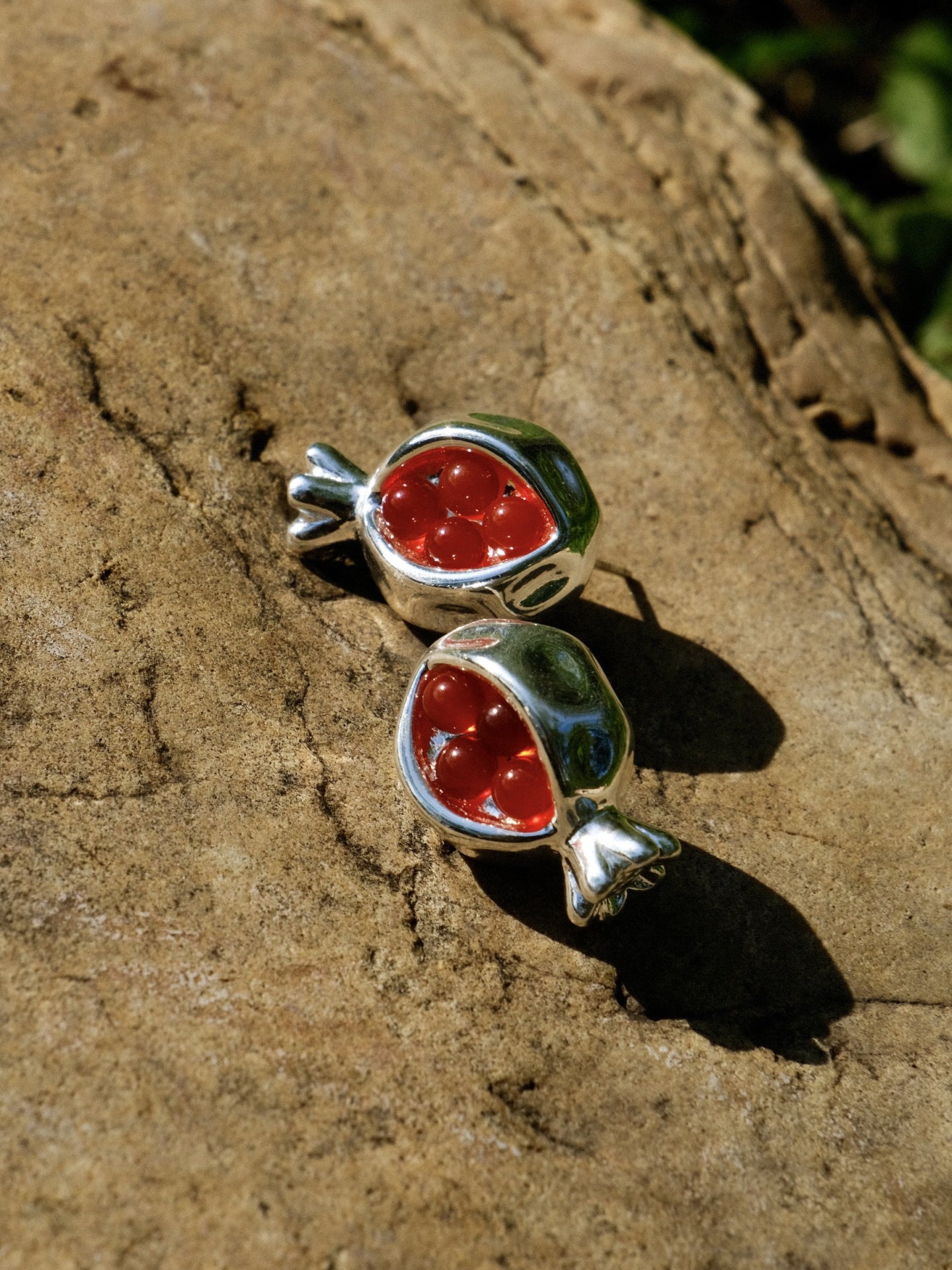 Red Pomegranate Earrings